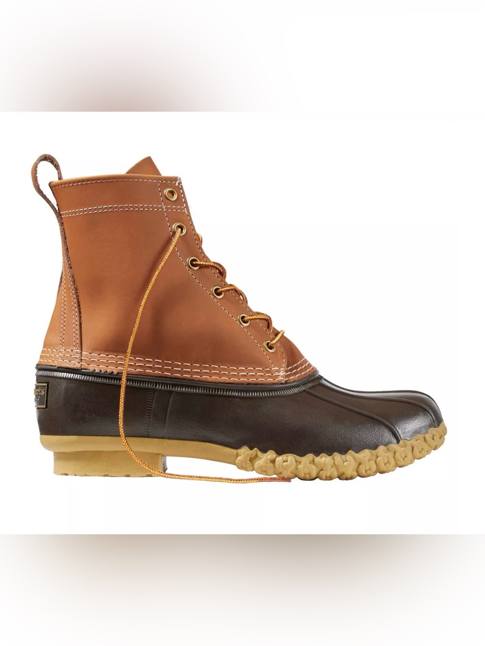 L.L. Bean Boots Men's Brown and Tan Leather Duck Boots